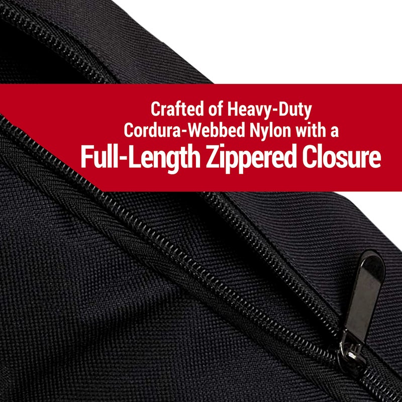 VidPro TC-45 Tripod Carrying Case - Heavy Duty Nylon Bag with Shoulder Straps and Handles - Compact Case with Full Length Zippered Closure Plus External Pocket Fits Tripod with Head up to 45 Inches - Image 5